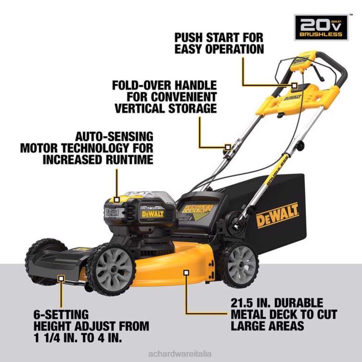 prato e giardino Ace Hardware Dewalt 20 V Max dcmwsp244u2 Kit tosaerba semovente con batteria da 20 V (batteria e caricabatterie) 4N2627