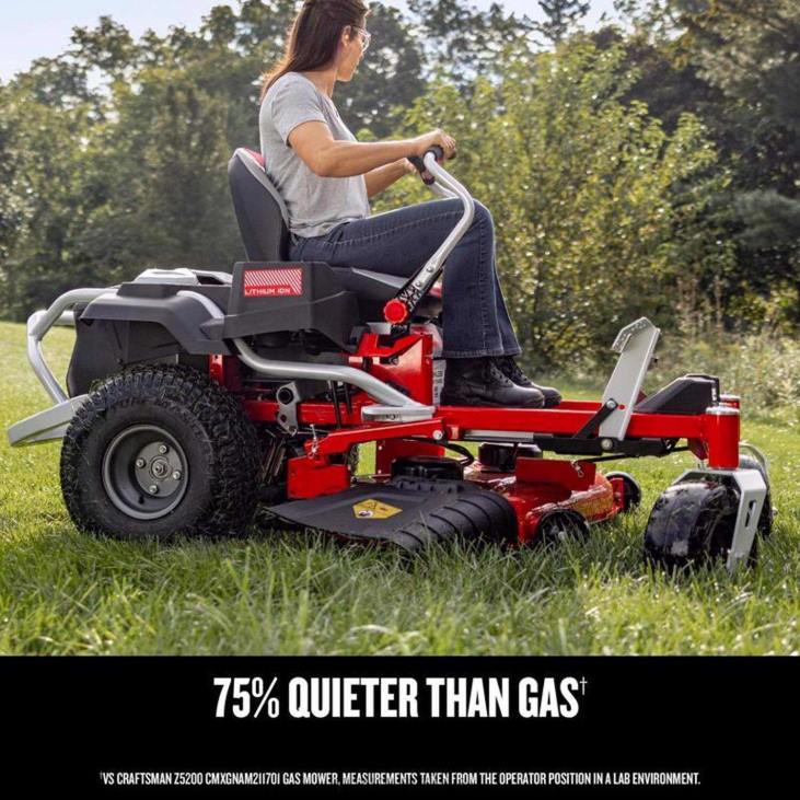 prato e giardino Ace Hardware craftsman cmcrm233401 Kit tosaerba elettrico con raggio di svolta zero da 42 pollici e batteria da 56 V (batteria e caricabatterie) 4N2680